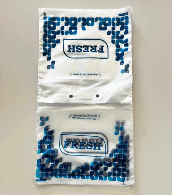 Printed Plastic Deli Saddle Bag Printed Plastic Deli Saddle Bag